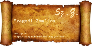 Szegedi Zamfira névjegykártya